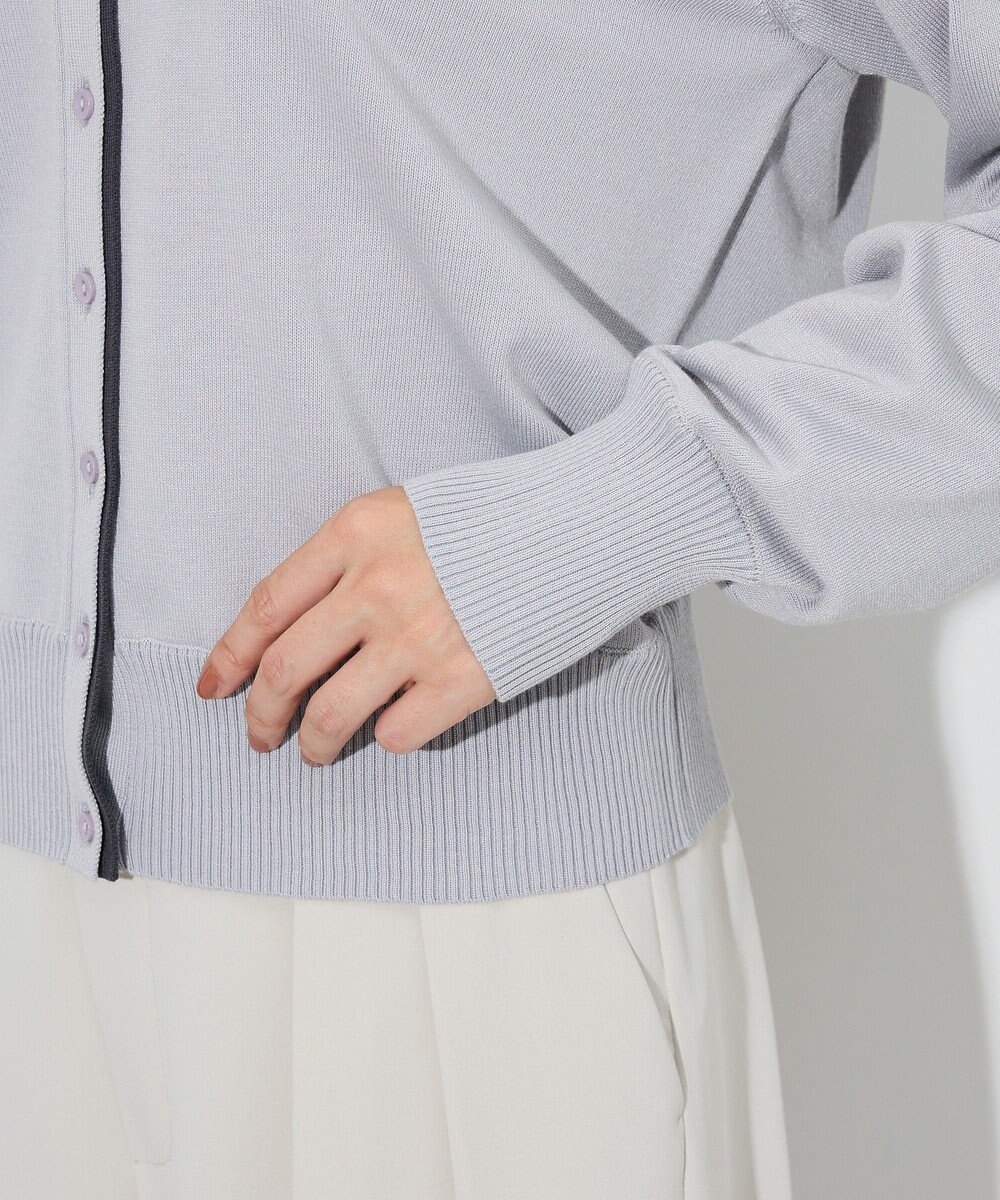 Green Parks ここちニット衿付き配色プルオーバー 