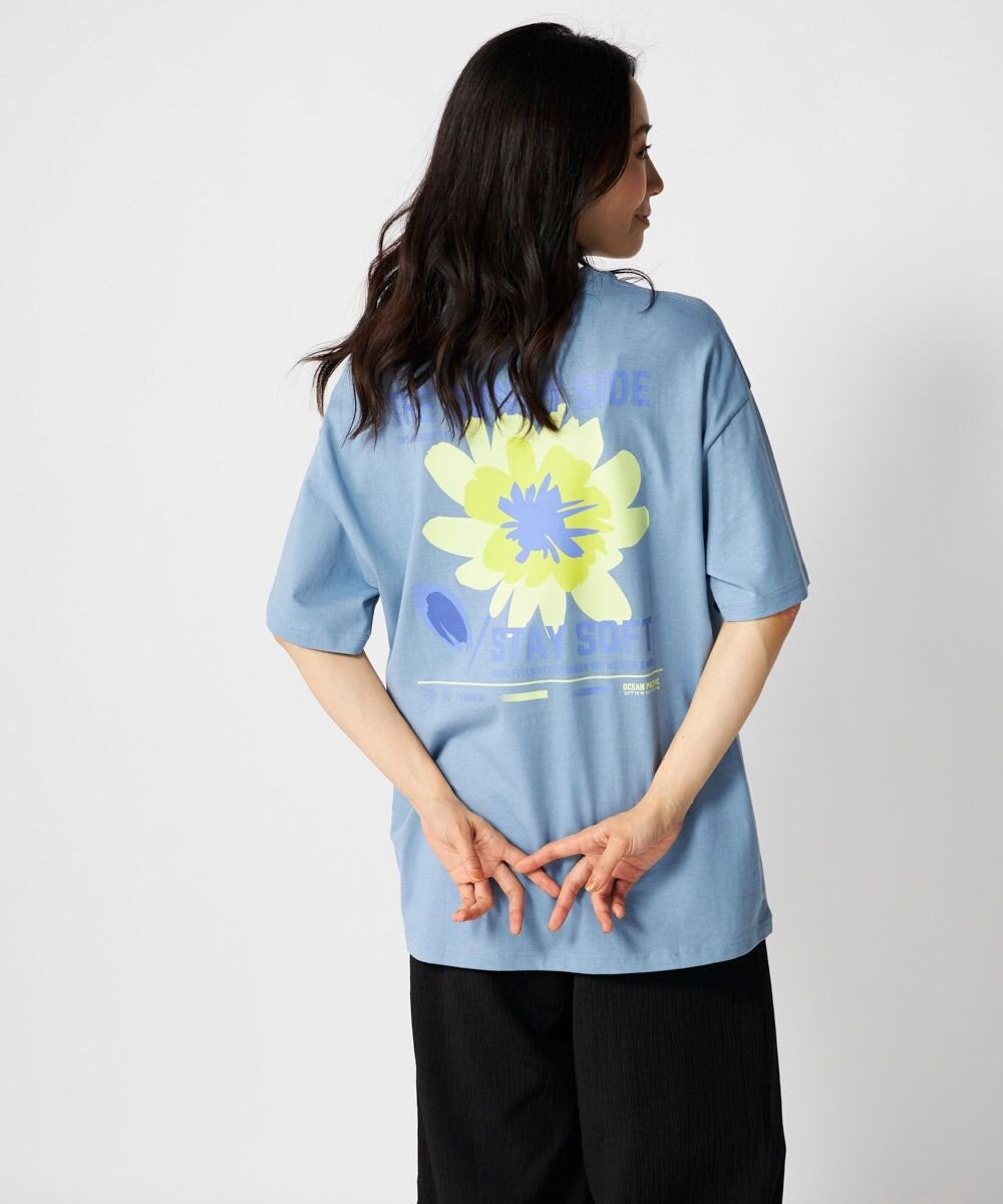 OP／FILA 【Ocean Pacific】フラワーバックプリントTシャツ 