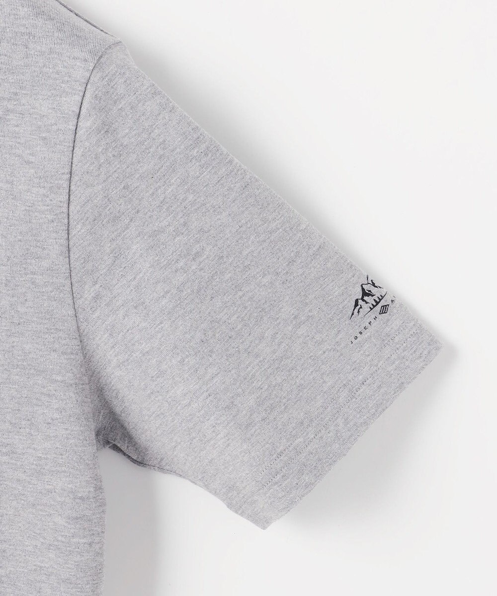 JOSEPH ABBOUD MOUNTAIN 【ゆったり】プレーティング天竺 リーフプリントアウトドア Tシャツ 