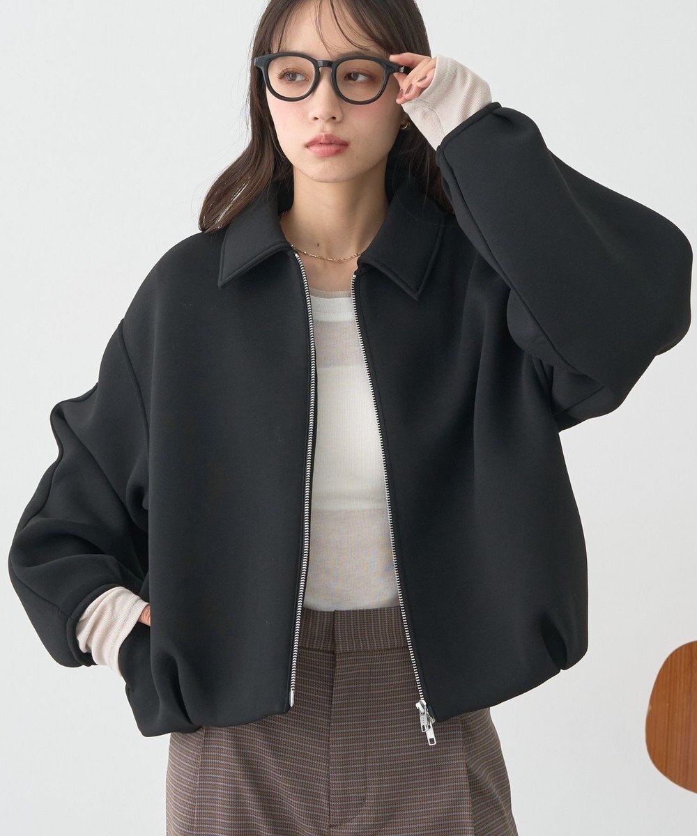 earth music&ecology ダンボールニットZIPブルゾン 