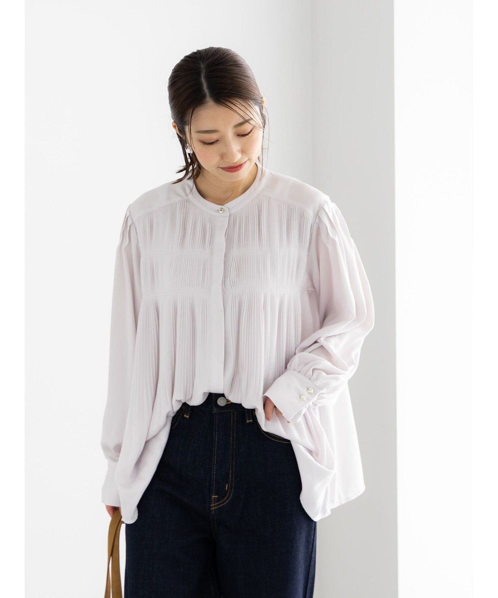 Te chichi プリーツサテンブラウス 