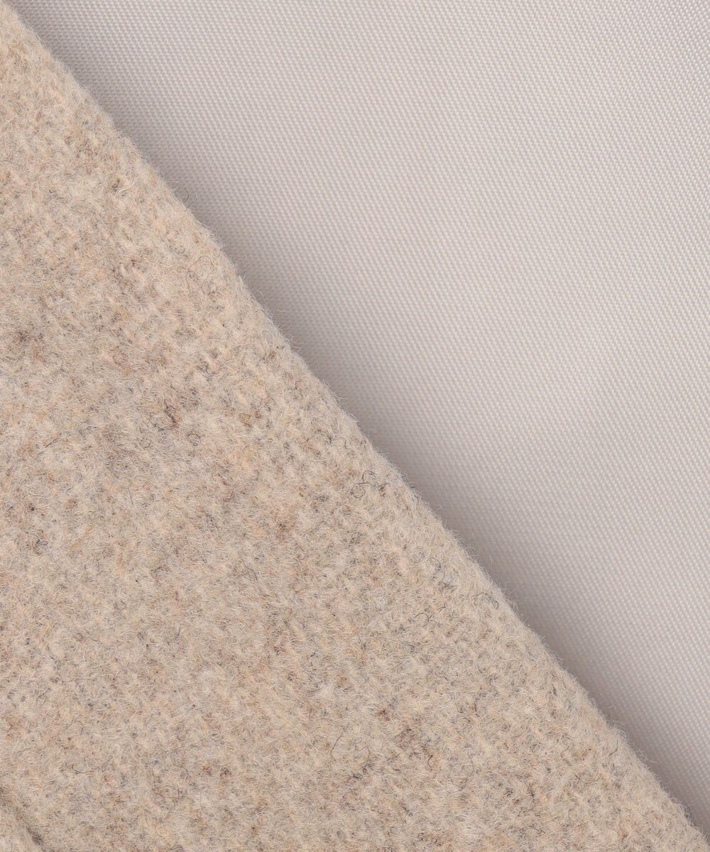 UNFILO ウールブレンド ノーカラーコート 