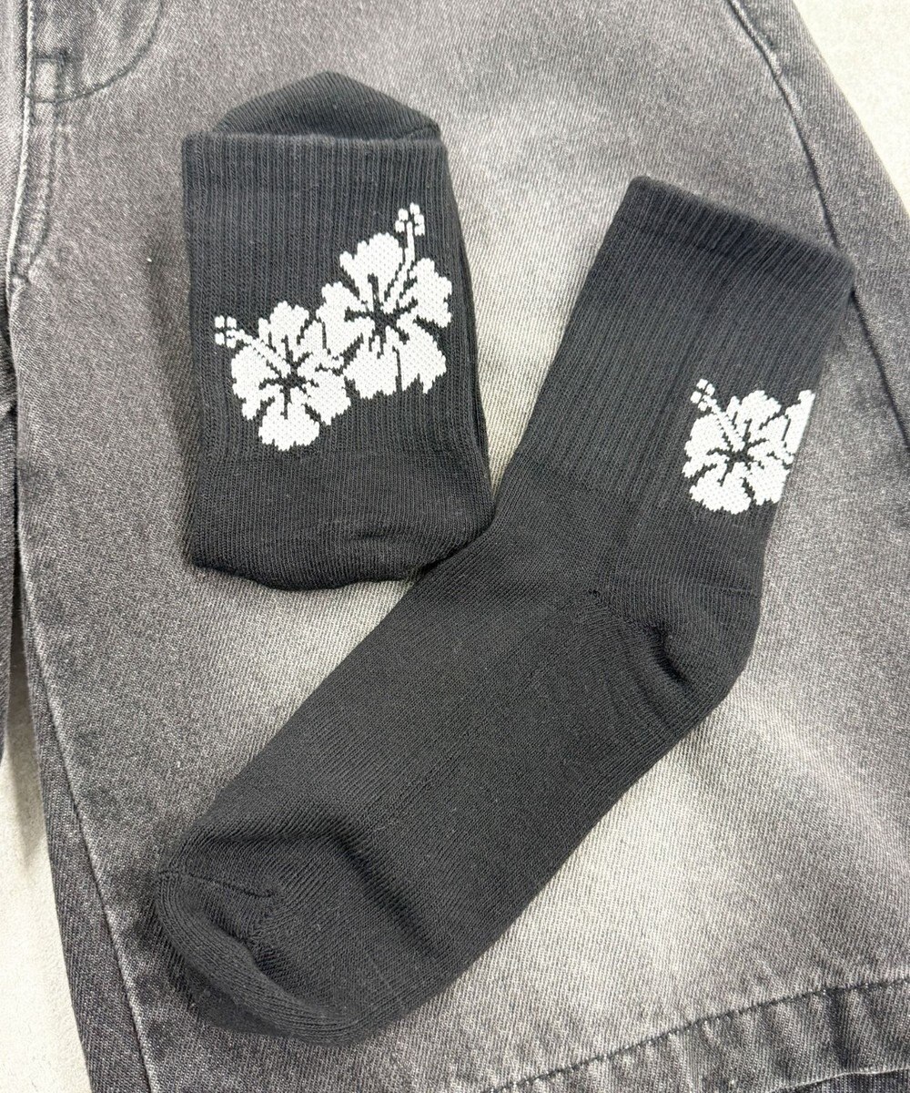 WEGO バックハイビスカスソックス 