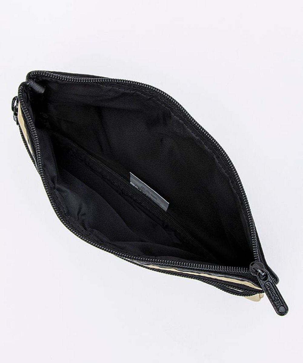 LeSportsac 3ZIP COSMETIC/モカブラックハートエンブロイダリー 