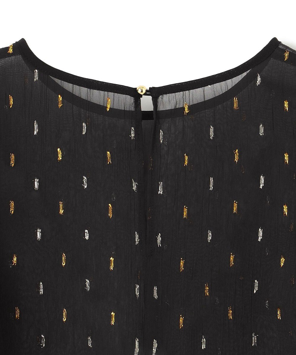 UNFILO ラメリンクルシフォン ブラウス 