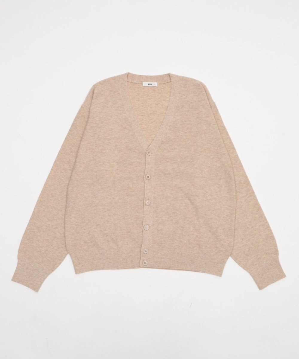 WEGO 【WEB限定/2025年秋冬新作//洗濯可/MLサイズ展開/ユニセックス着用ITEM】ドロップショルダーカーディガン 