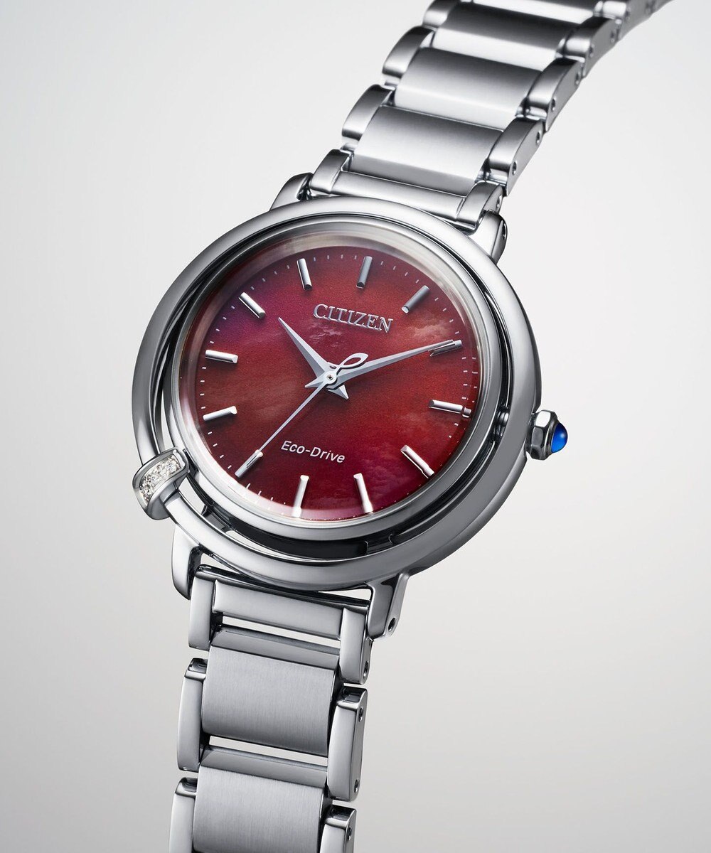 CITIZEN 【3ポイントのダイヤが輝く2WAYモデル】電池交換不要の替えバンド付き腕時計 CITIZEN L 光発電エコ・ドライブ 