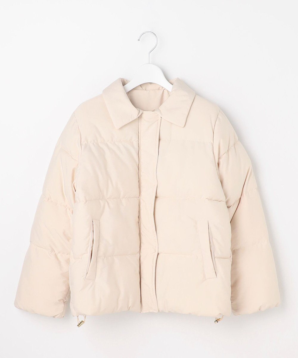 Feroux ファーカラー付き・ダウン見え中綿 ジャケット 