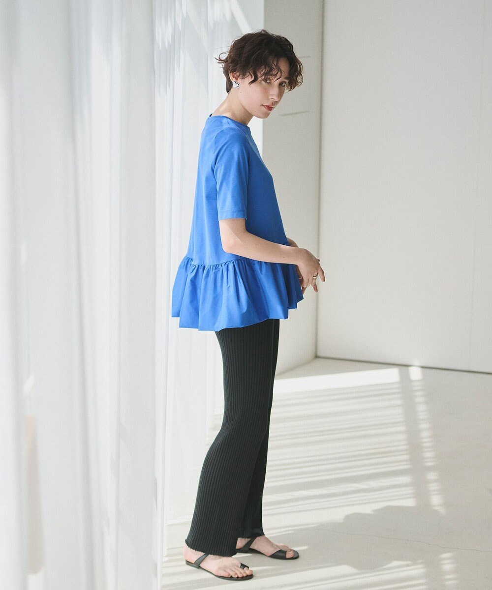 #Newans 【撥水・吸水速乾】コンビネーションペプラムチュニックカットソー 