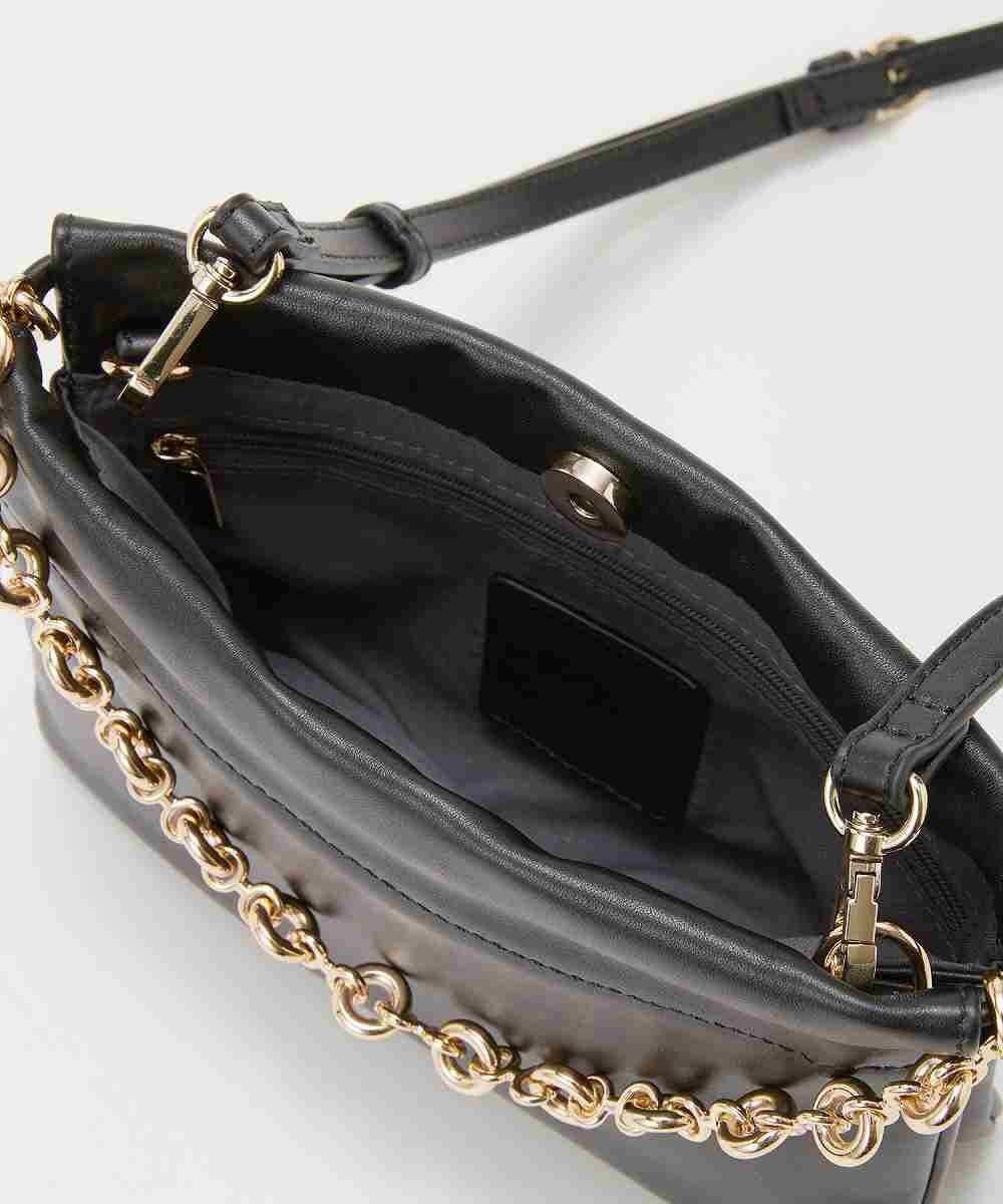 TOPKAPI 【TREASURE TOPKAPI】スムース レザー チェーン付き スワローマチ ミニ ショルダー バッグ 