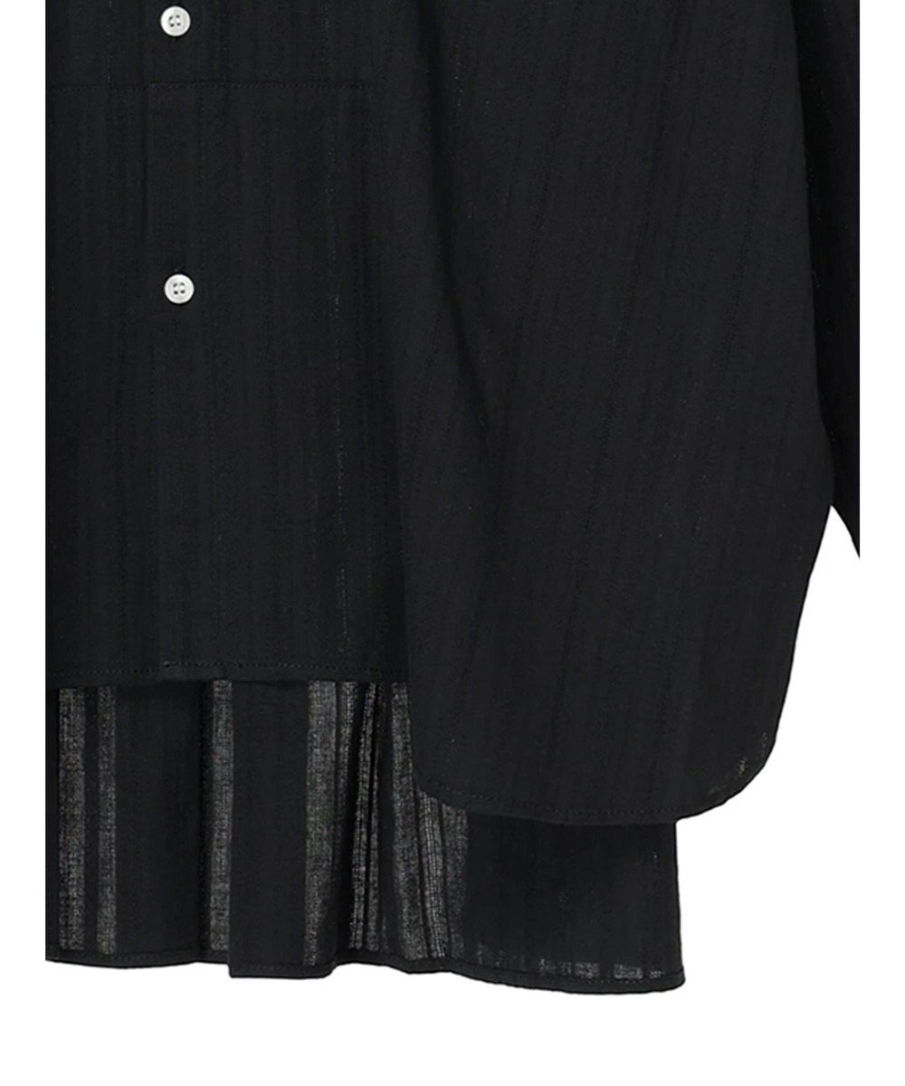 Green Parks カラミバンドカラーシャツ 