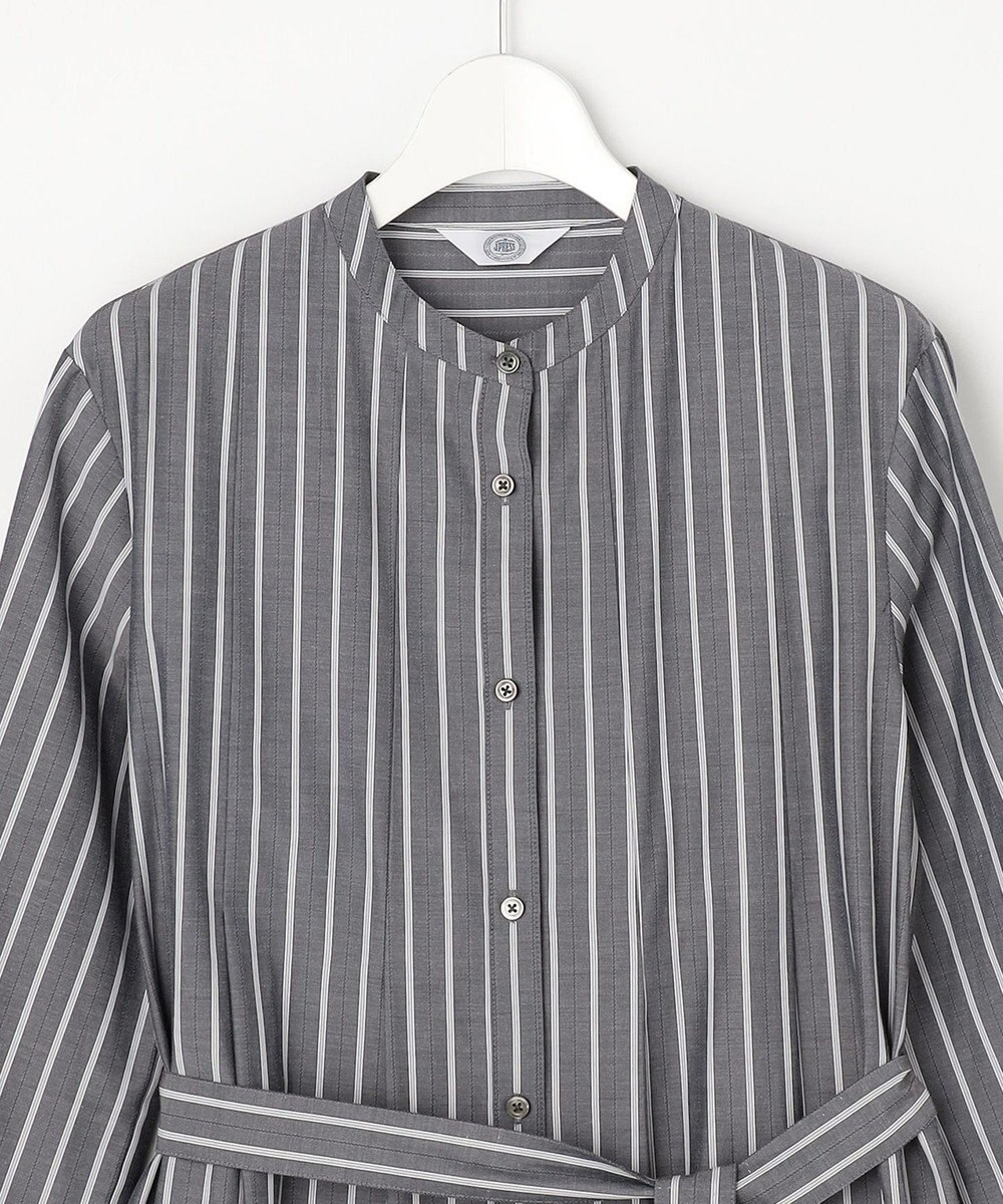 J.PRESS LADIES S TC ハイカウントストライプ シャツ ワンピース 