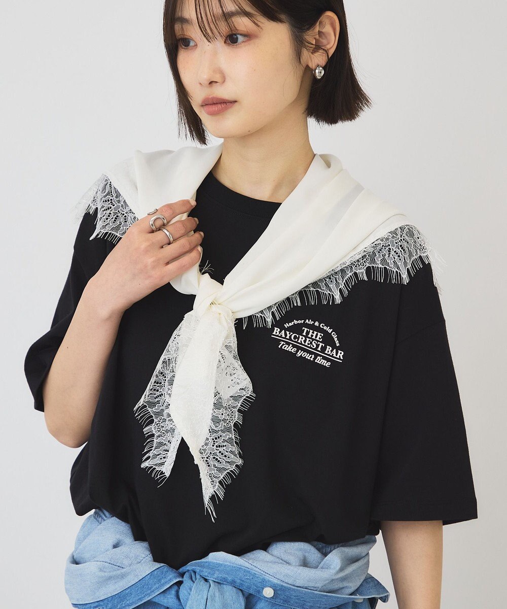 AMERICAN HOLIC サテンレース三角スカーフ 