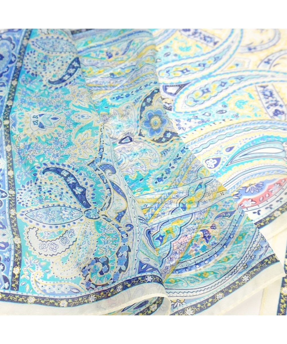 Marca ＜洗えるシルク＞【Marcaオリジナル】カシミール50 ウォッシャブルシルクローン ロングスカーフ 