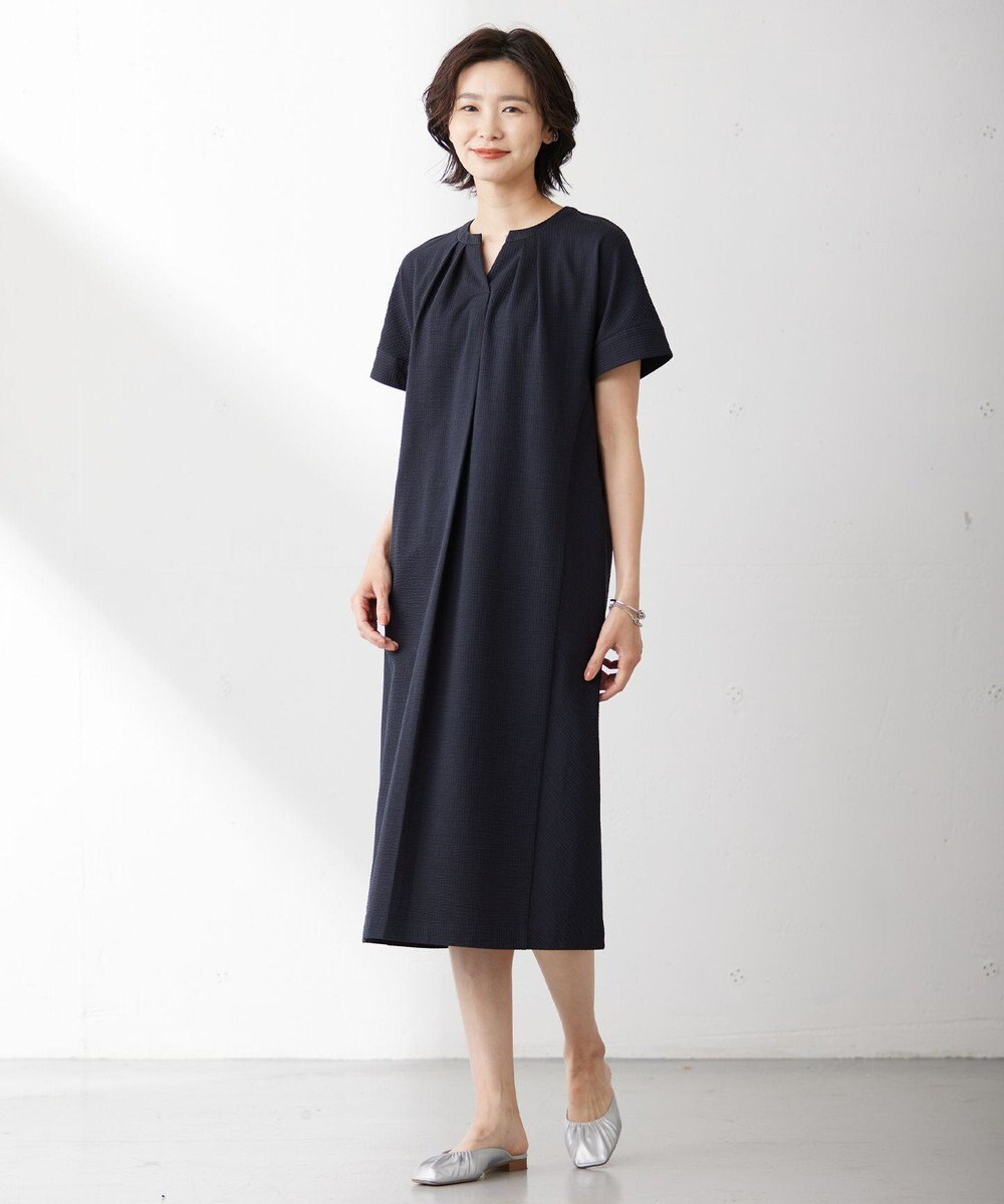 J.PRESS LADIES S 【WEB限定カラーあり・抗菌消臭・吸水速乾】サッカージャージー ワンピース 