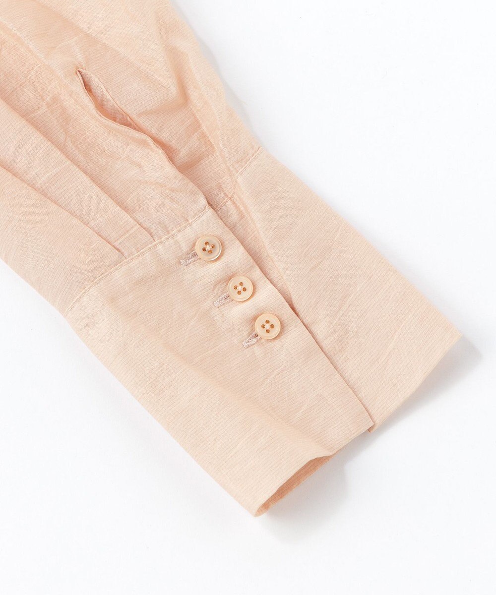 UNFILO イージーケア ラッフルカラー ブラウス 