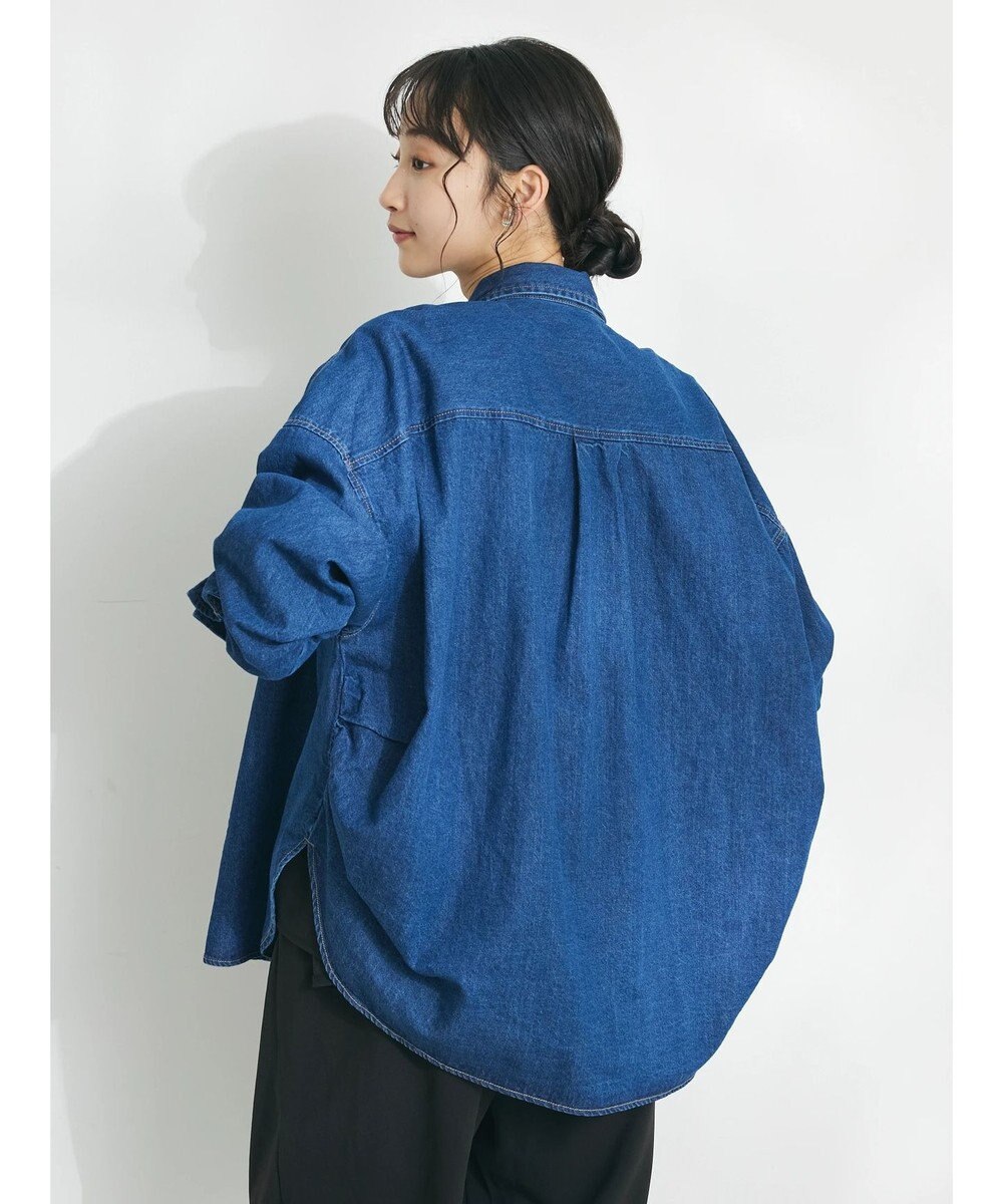 CRAFT STANDARD BOUTIQUE デニムパール釦サークルブラウス 