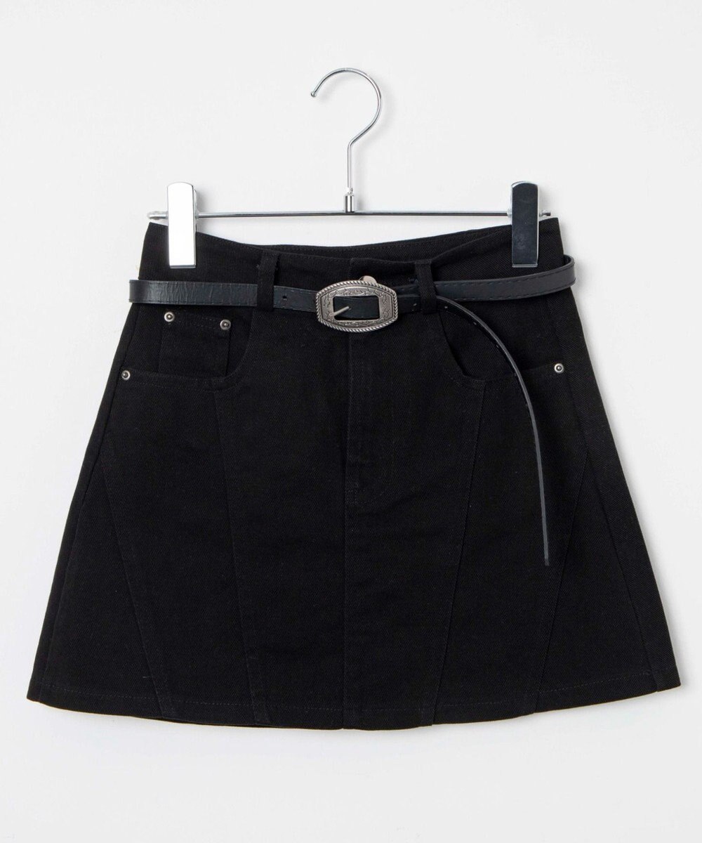 WEGO ベルトデニムスカート 