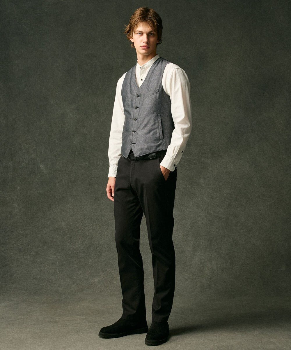 JOSEPH ABBOUD 【軽量/ダウンの吹き出しを防ぐキルトレスダウン】ADSインターレース ダウンベスト 