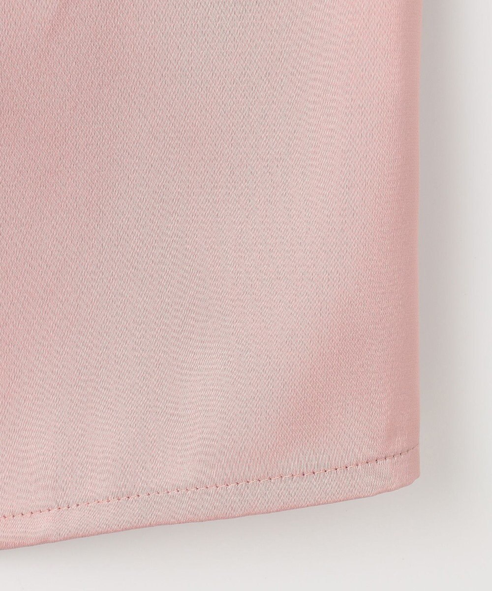 Feroux 【洗える】サテン ボウタイブラウス 