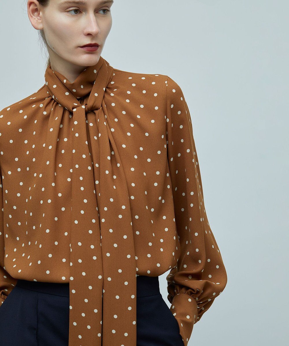 BEIGE， VIGNON / ドットブラウス 