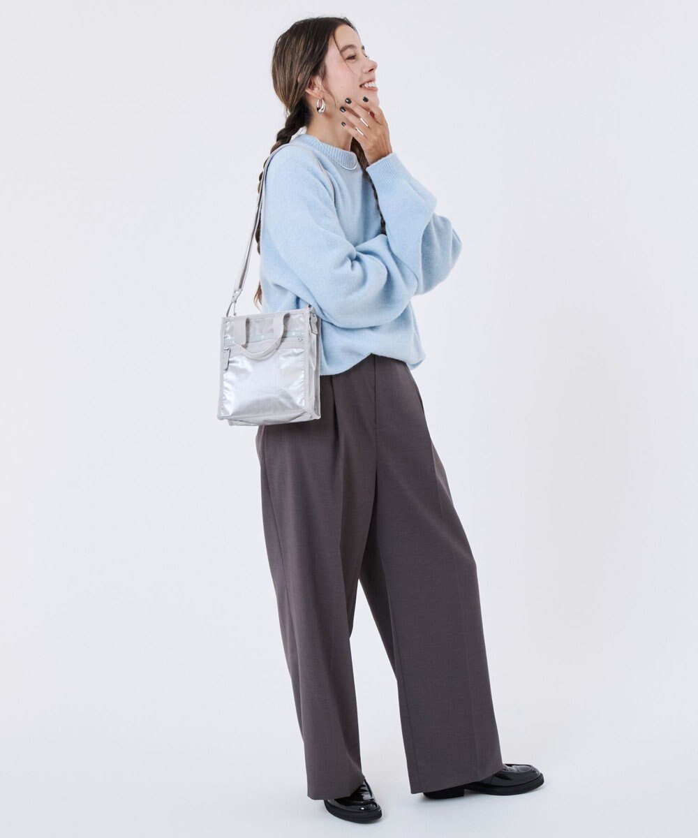 LeSportsac MINI N/S TOTE/フロストシルバーシャイン 