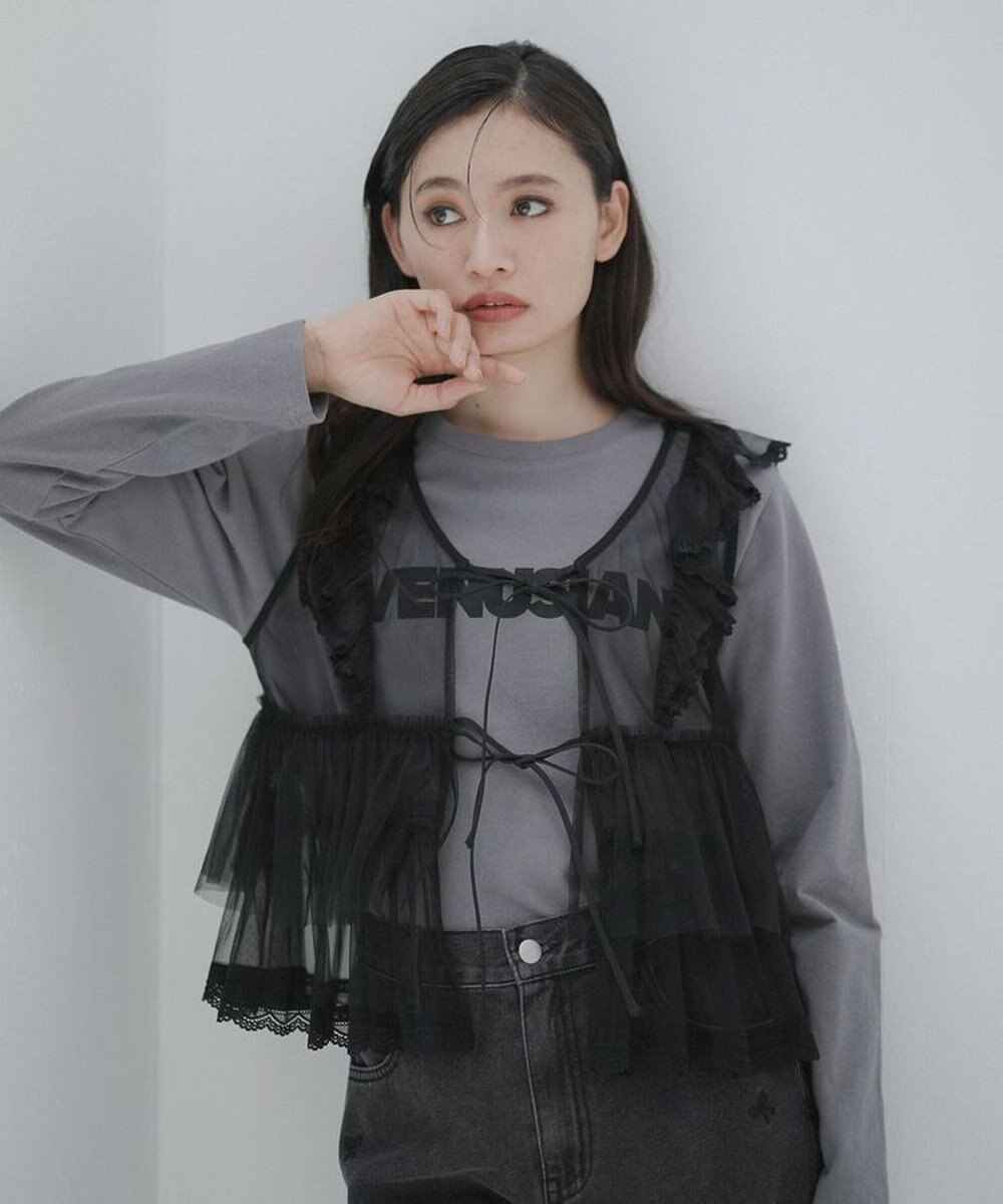 Green Parks ・ＥＬＥＮＣＡＲＥ　ＤＵＥ　チュールラッフルベスト 