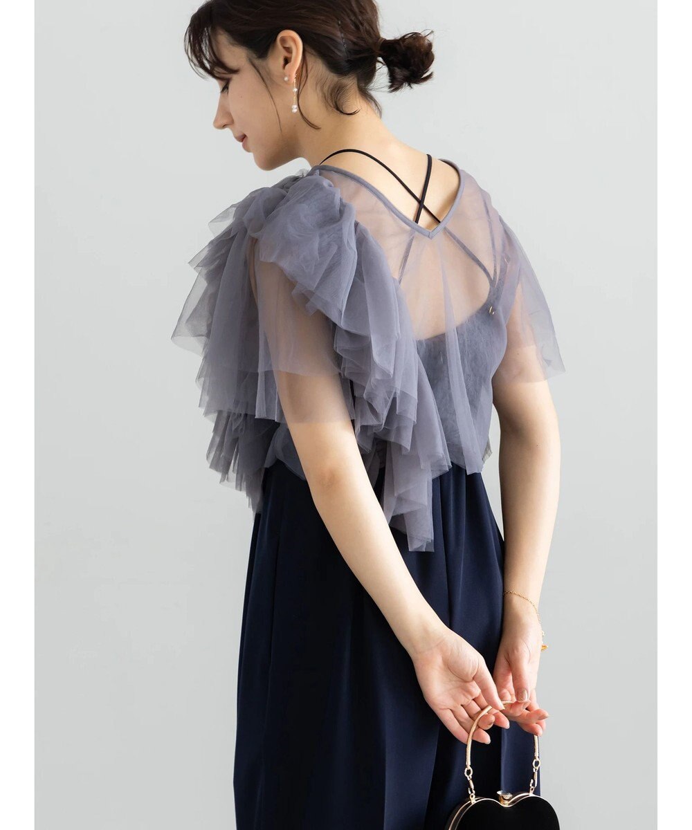 Te chichi 【セレモニーアイテム】チュールフリルレイヤードボレロ 