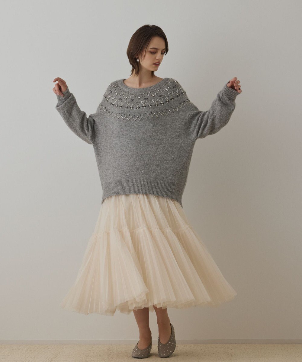 GRACE CONTINENTAL チュールティアードスカート 