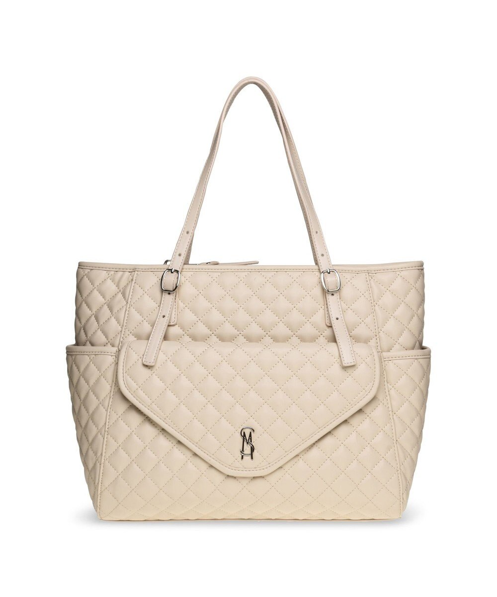 STEVE MADDEN BVIBRATO サイドポケット付きキルティングトートバッグ 