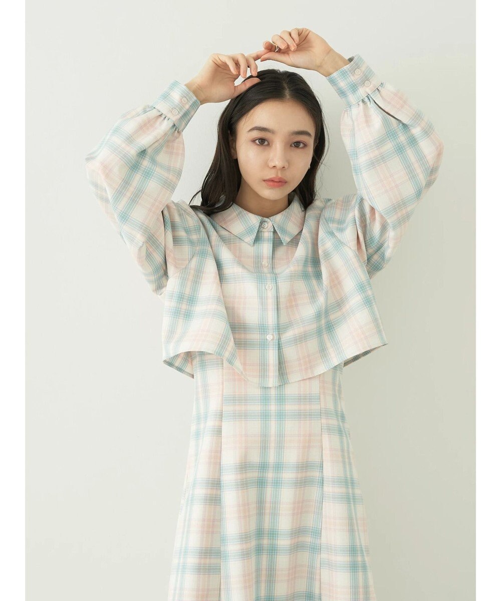 earth music&ecology ＣＨＥＣＫショートシャツジャケット 