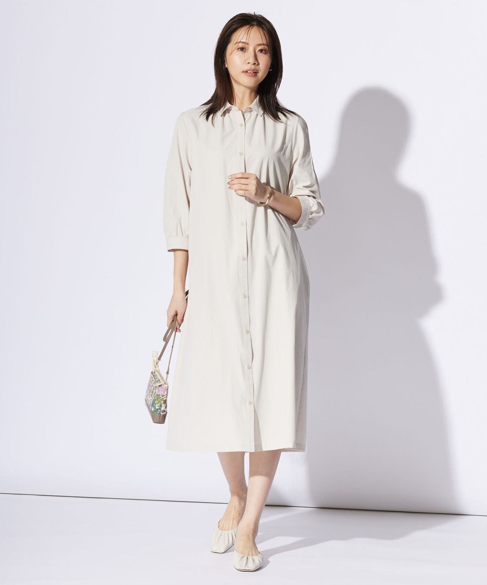 J.PRESS LADIES 【洗える】RENUソフトタイプライター シャツ ワンピース 