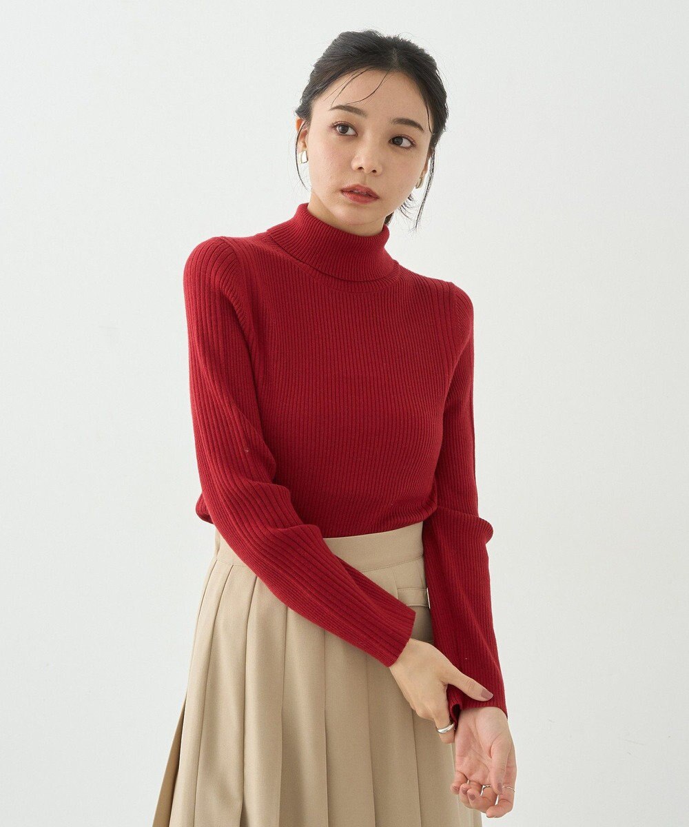 earth music&ecology やわらかタッチタートルネックニットプルオーバー 