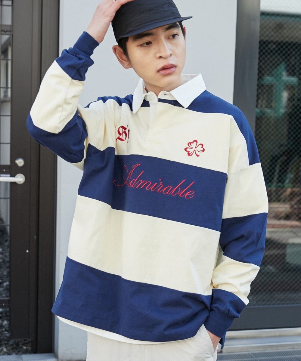 WEGO グラフィックラガーシャツ 