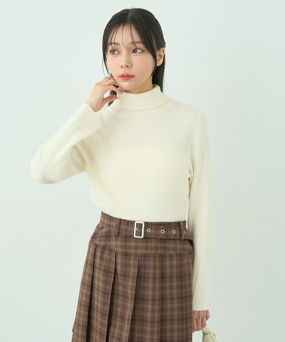 earth music&ecology やわらかタッチタートルネックニットプルオーバー 