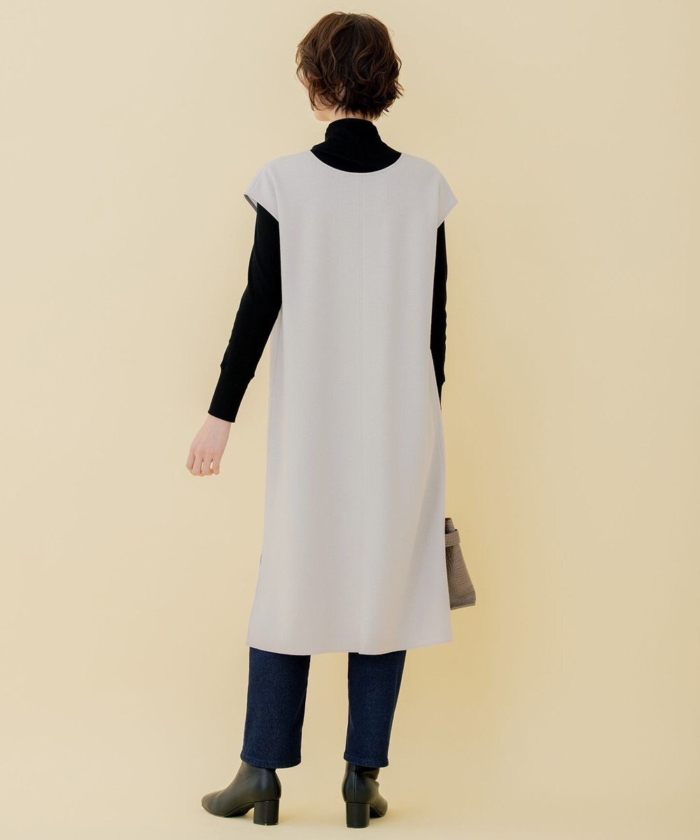 自由区 【WEB限定】ウールミルドジャージー Vネックジャンパースカート 