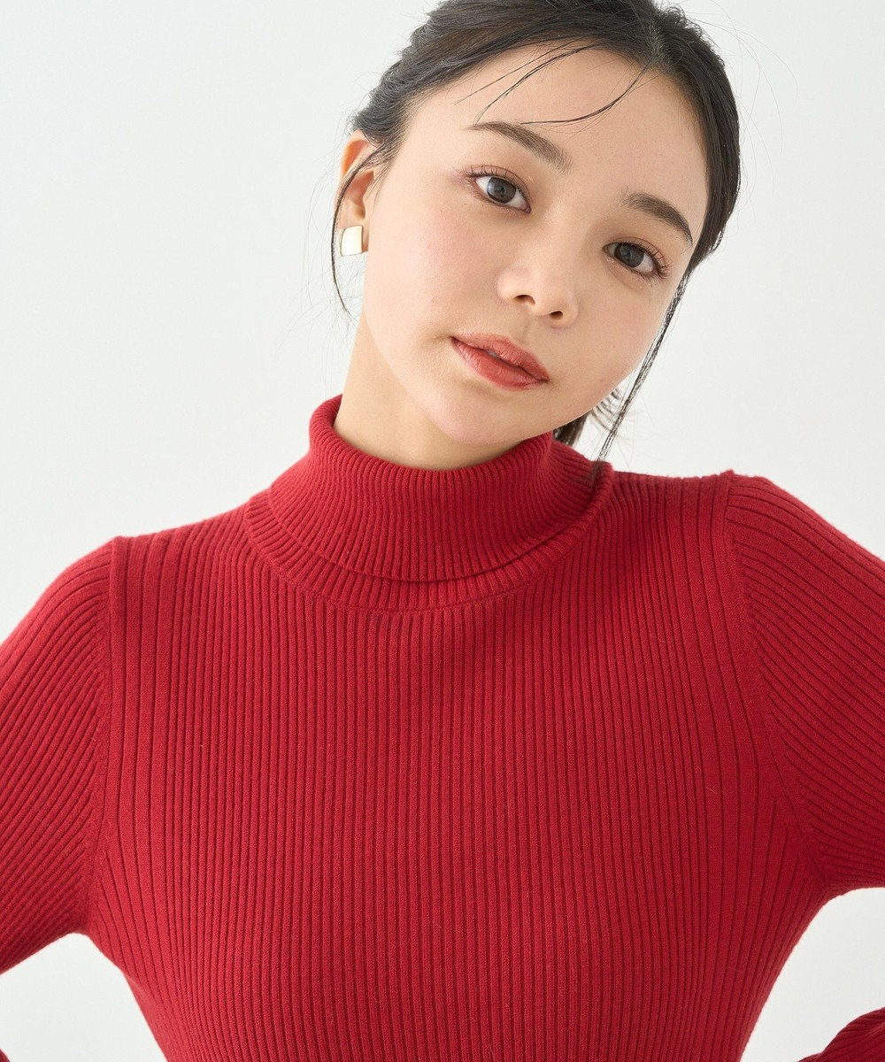 earth music&ecology やわらかタッチタートルネックニットプルオーバー 