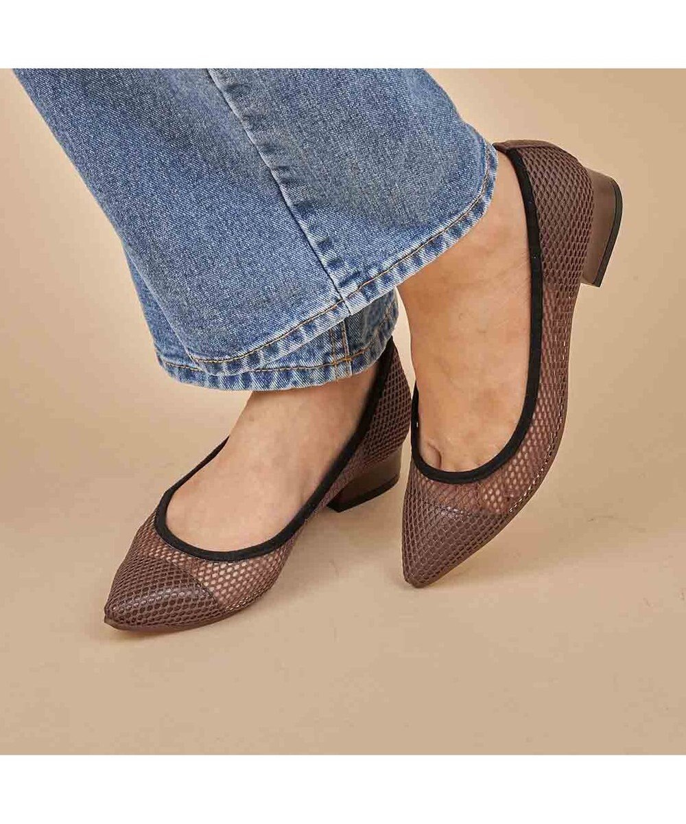 MODE ET JACOMO <carino>ポインテッドトゥメッシュパンプス 