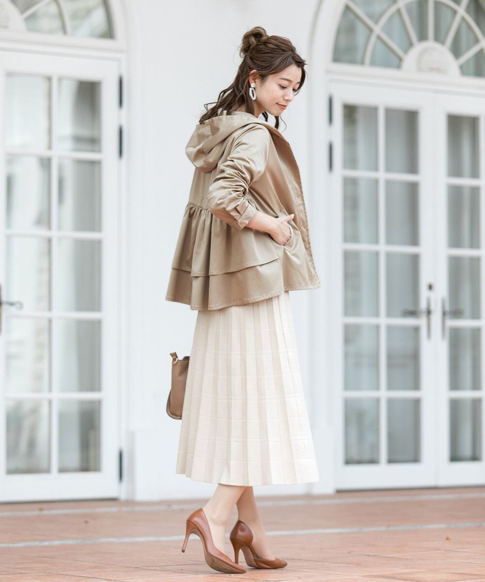 Tiaclasse L 【洗える】1枚で着映えするチェック柄編みニットワンピース 