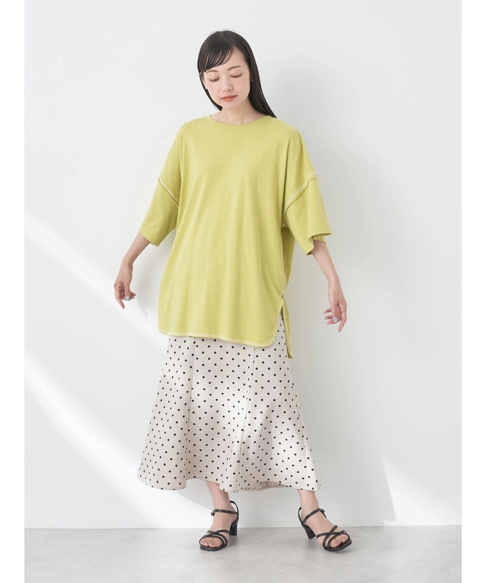 earth music&ecology 配色ステッチチュニックＴ 