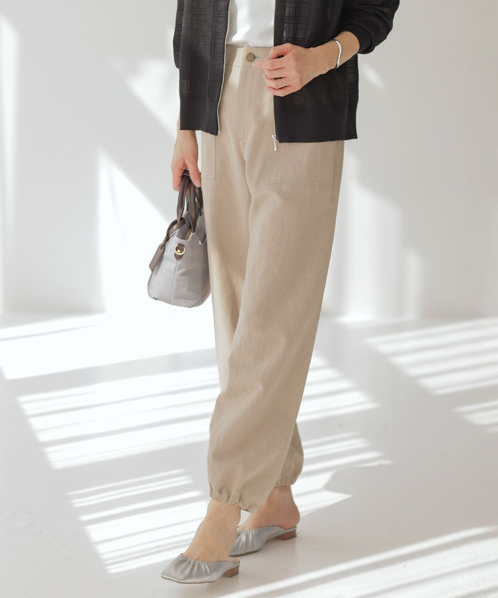 J.PRESS LADIES 【洗える】フィブリルツイル ベイカーパンツ 