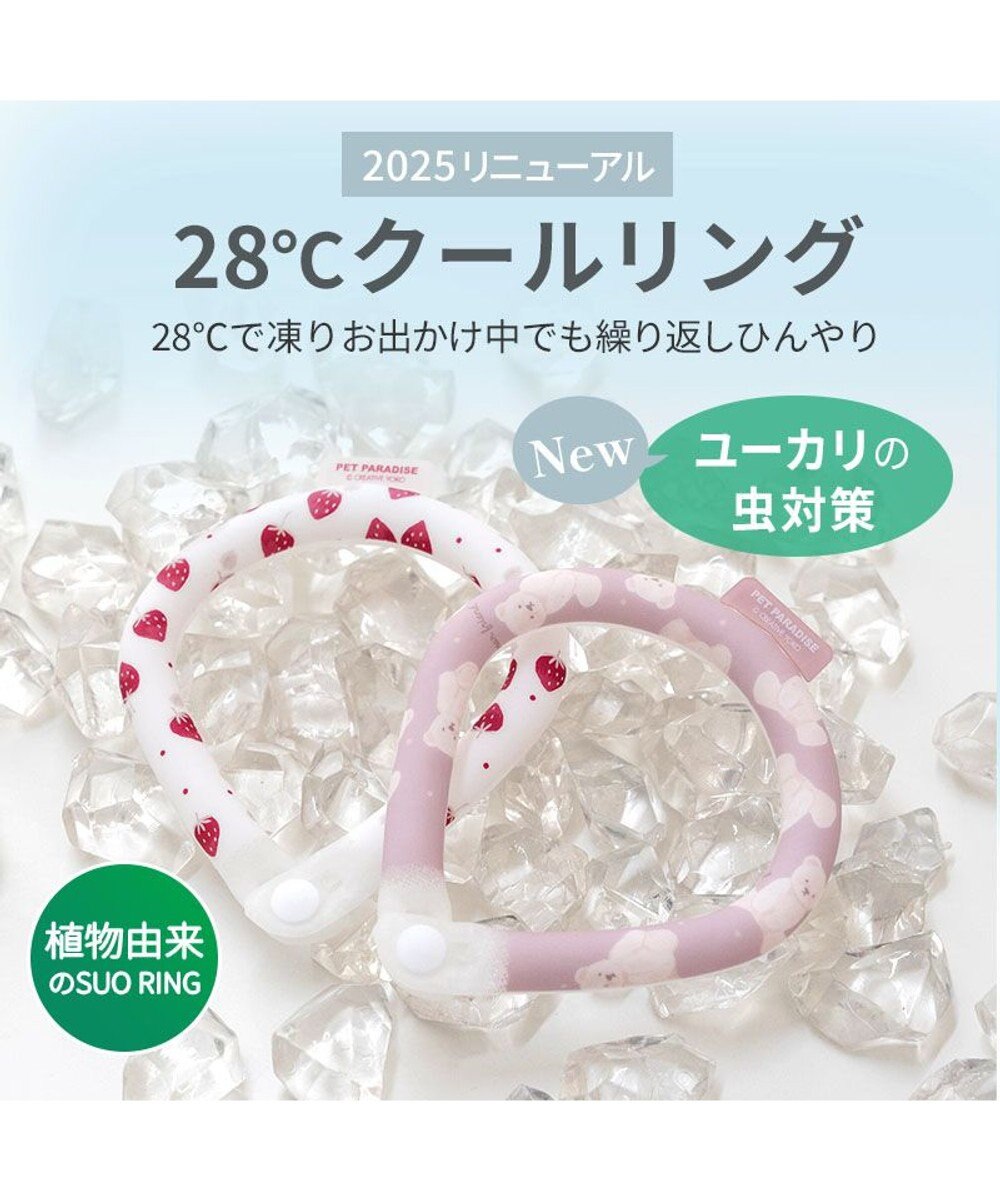 PET PARADISE ペットパラダイス 28℃クールリング 《いちご》 ３Ｓ 小型犬 