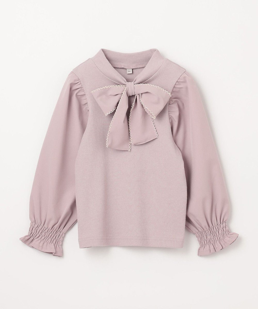 ANY KIDS リボン ボウタイ付き カットソー 