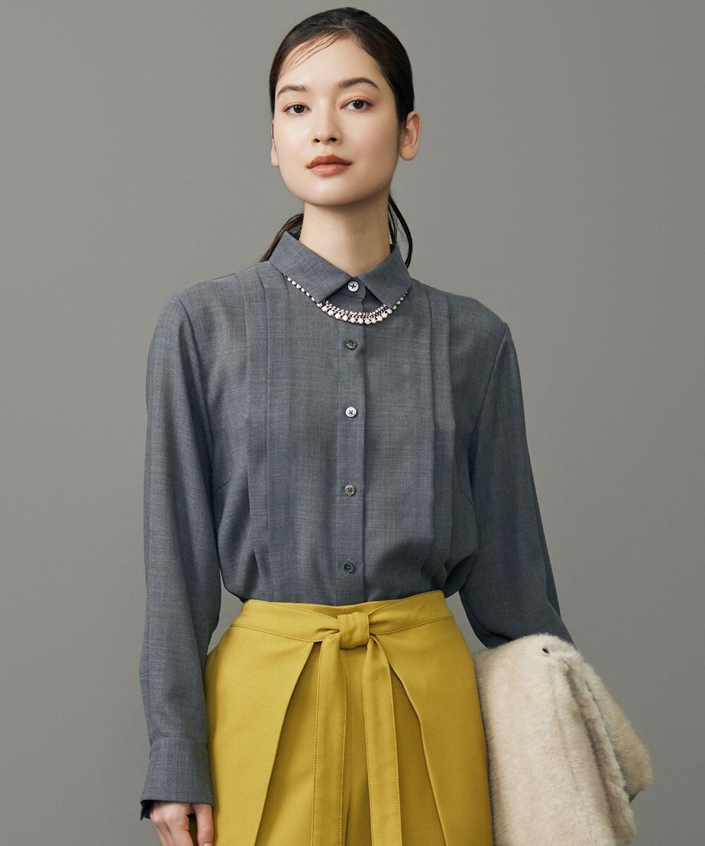 自由区 【SHIHOさん着用】TWハイツイストビエラタックディテール ブラウス 