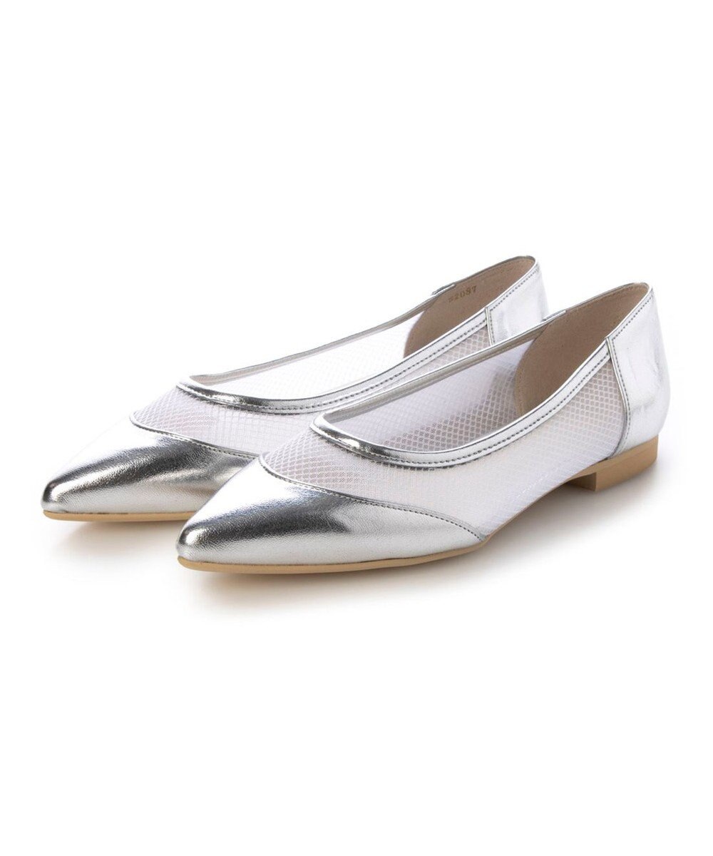 MODE ET JACOMO <carino>【レイン対応】メッシュポインテッドトゥパンプス 