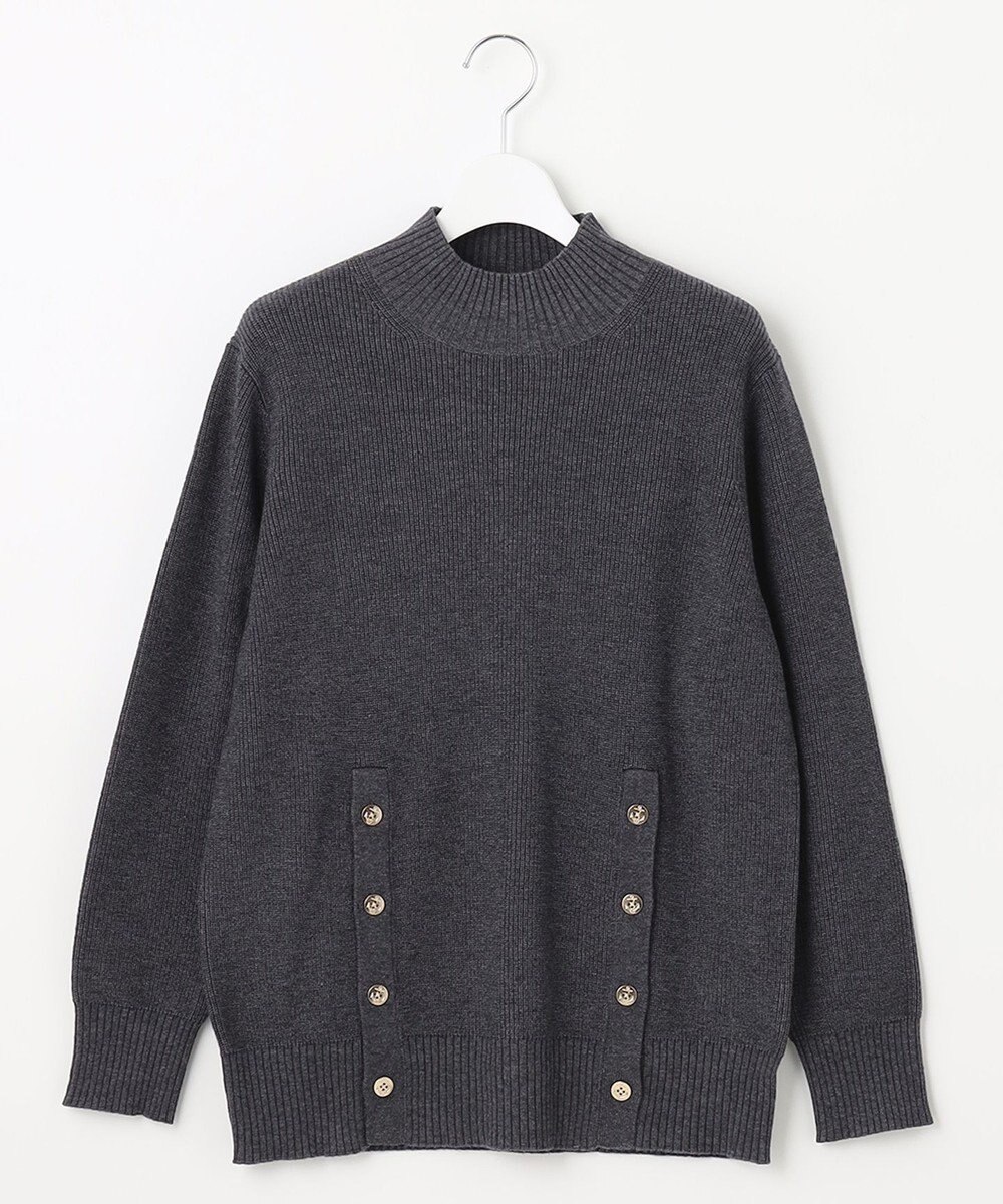 J.PRESS LADIES 【洗える】SEMI WORSTED ハイネック ニット 