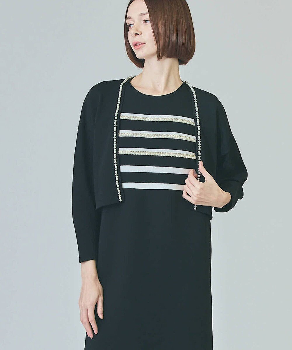 GRACE CONTINENTAL パールショートカーディガン 