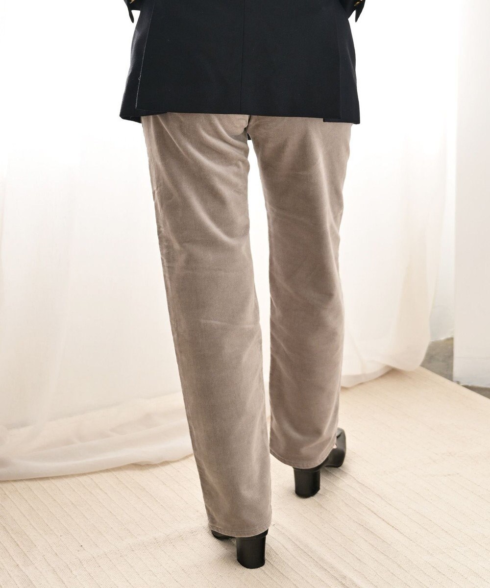 caqu レギュラーストレート 裏起毛コーデュロイパンツ 