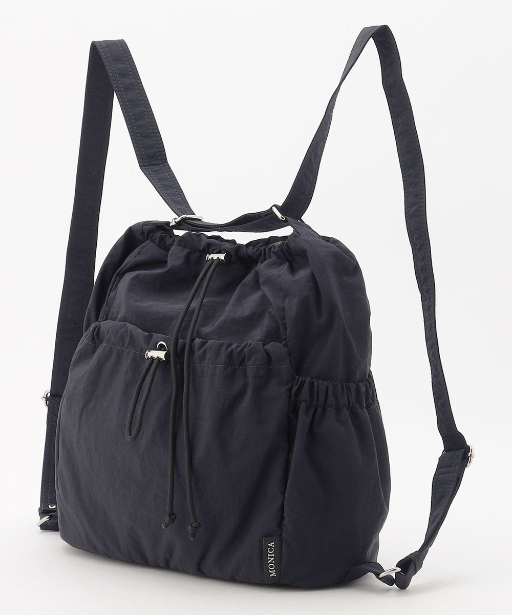 LA BAGAGERIE 【MONICA】クリンクルナイロン　ドロスト2WAYバッグ 
