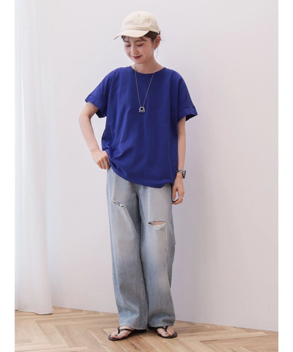 AMERICAN HOLIC 接触冷感袖タックカットプルオーバー 